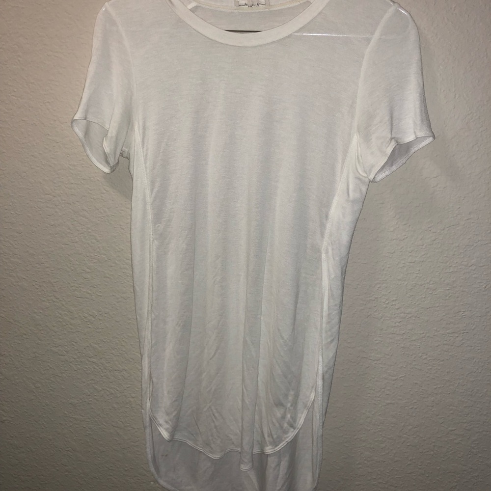 Wilfred Dual hemmed white shirt
